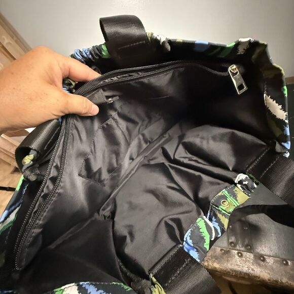 Diane Von Furstenberg Disco Zebra Green Tote Bag with Laptop Compartment - Picture 9 of 9